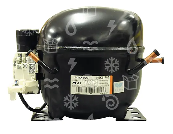 kompresor EMBRACO NEK6170Z, HBP - R134a, 208 - 230 V, 60 Hz